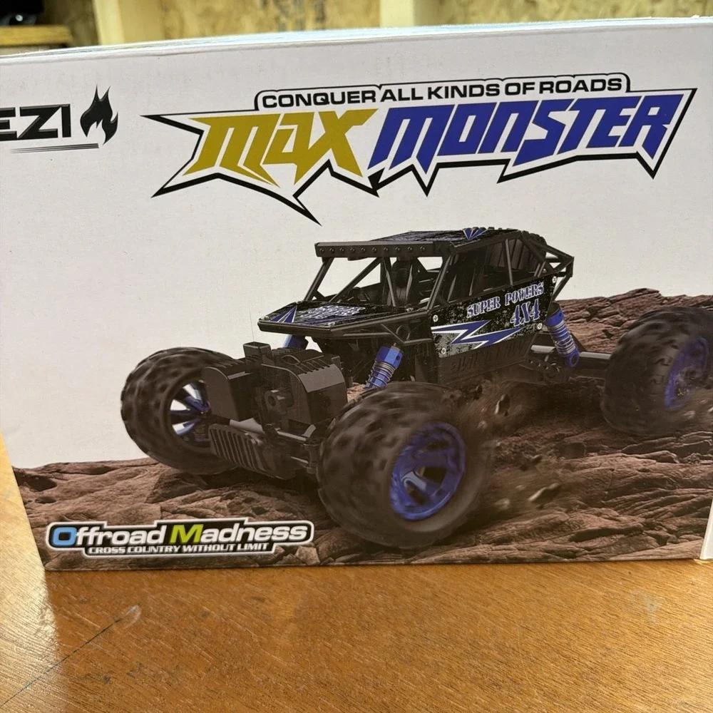 Yezi Max Monster Remote Control Car Black and Blue With Remote NEW